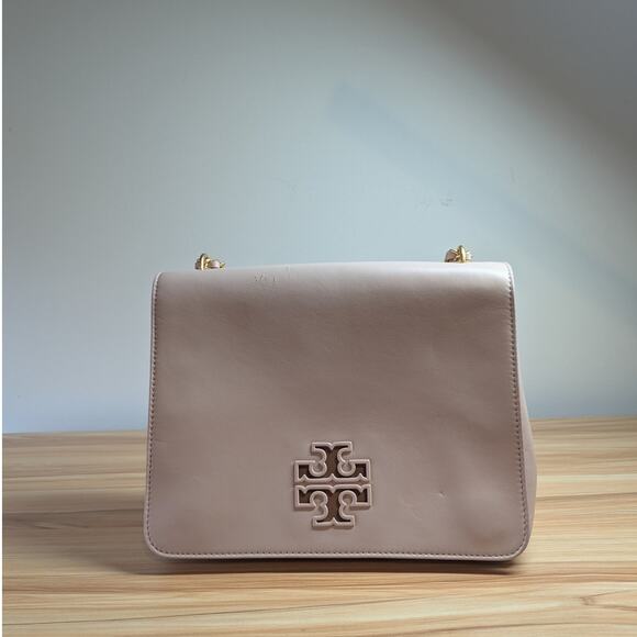 Tory Burch Britten Large Adjustable Leather Shoulder Purse Leather Light Pink - Picture 5 of 13